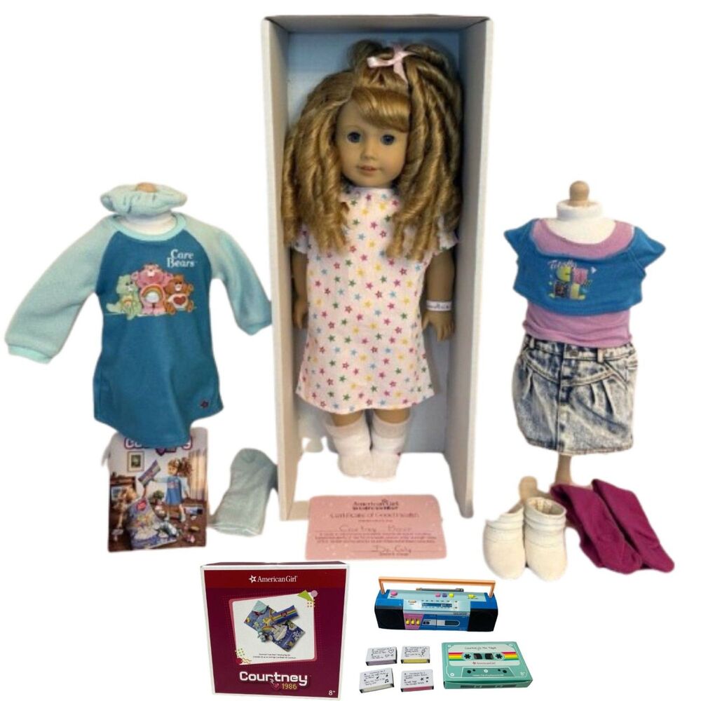 American Girl Courtney Moore Doll 1980s Retro Care Center Cleaned NIB Outfit Set